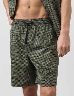 Cotton Rich Printed Pyjama Shorts