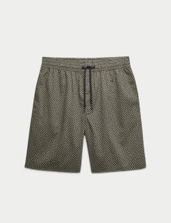 Cotton Rich Printed Pyjama Shorts