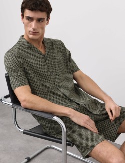 Cotton Rich Printed Pyjama Top