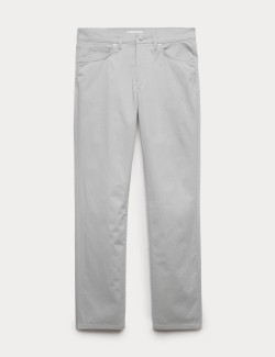 Straight Fit Textured 5 Pocket Trousers