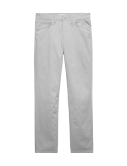 Straight Fit Textured 5 Pocket Trousers