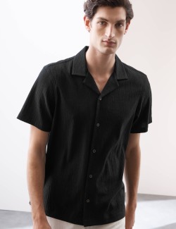 Košile volného střihu s mačkanou strukturou