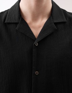 Košile volného střihu s mačkanou strukturou