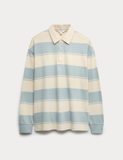Pure Cotton Striped Rugby Shirt