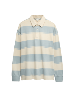 Pure Cotton Striped Rugby Shirt