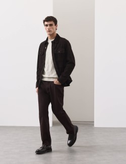 Pletené tričko z mercerované bavlny s geometrickým vzorem