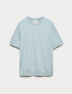 Pletené tričko s texturou a vysokým podílem bavlny