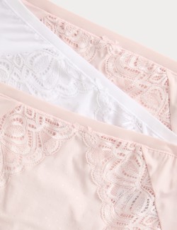 Kalhotky do pasu Amelia s krajkou, 3 ks