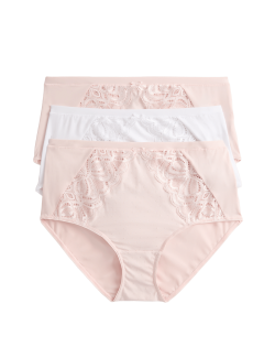 Kalhotky do pasu Amelia s krajkou, 3 ks