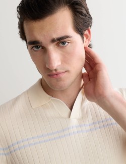 Pletená polokošile s vysokým podílem vlny merino a příměsí hedvábí