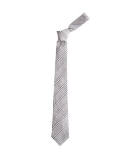 Linen Silk Blend Striped Tie