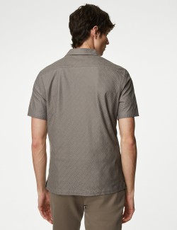 Autograph Textured Pure Cotton Jersey Shirt