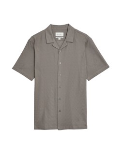 Autograph Textured Pure Cotton Jersey Shirt