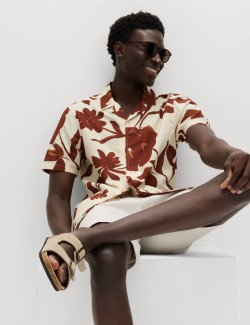 Košile klasického střihu s krátkým rukávem, z čisté bavlny