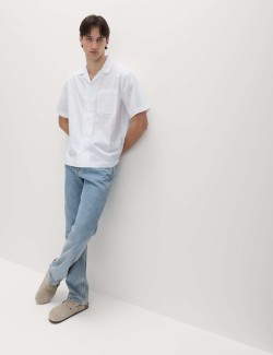 Košile klasického střihu s krátkým rukávem, z čisté bavlny