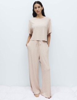 Modal Rich Ribbed Pyjama Bottoms