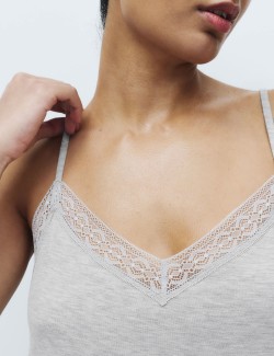 Lace Trim Cami Shortie Set