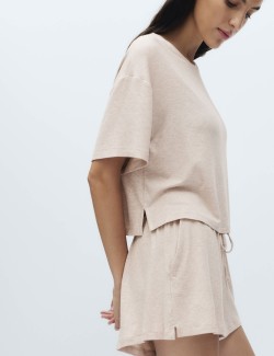 Modal Rich Ribbed Pyjama Shorts