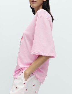 Cotton Modal Tomato Print Pyjama Top