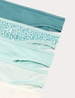 Brazilské kalhotky s vysokým podílem bavlny a materiálem Lycra™, 5 ks