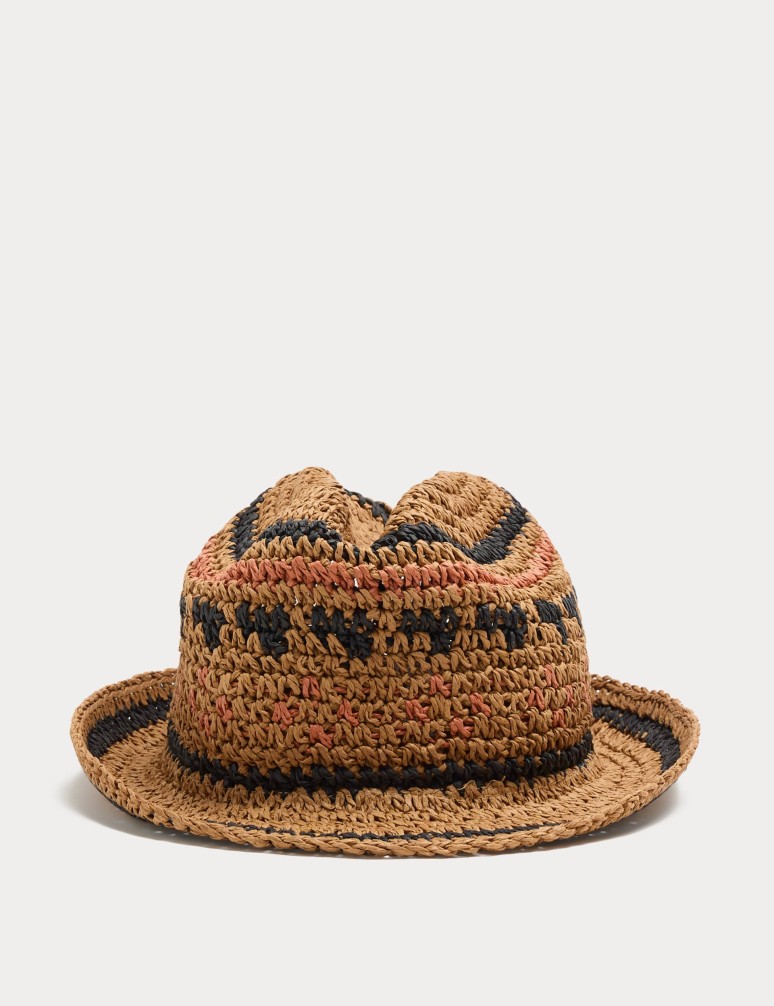 Kids’ Straw Trilby Hat