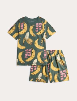 Kids' Pure Cotton Fruit Short Pyjamas (1-16 Yrs)