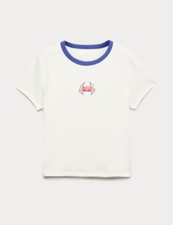 Tričko s vysokým podílem bavlny a grafickým motivem (6–16 let)