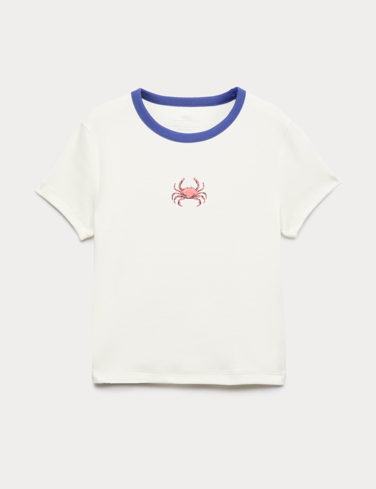 Tričko s vysokým podílem bavlny a grafickým motivem (6–16 let)