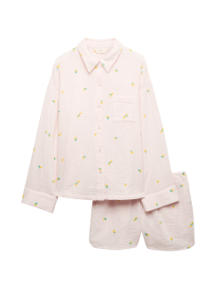 Pure Cotton Muslin Printed Shortie Set