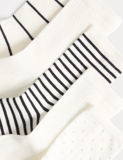 5 Pack Cotton Rich Ankle High Socks