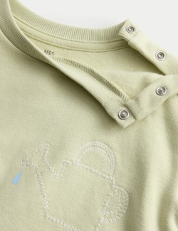 2pc Cotton Rich Embroidered Sweat Outfit (0-3 Yrs)