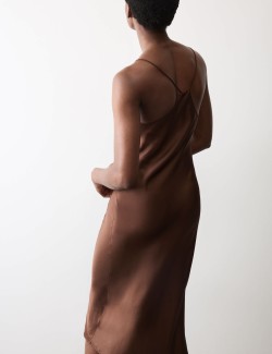 Satin Strappy Long Chemise