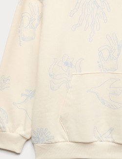 Cotton Rich Patterned Hoodie (6-16 Yrs)