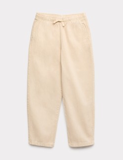Relaxed Cotton Rich Lightweight Trousers (6-16 Yrs)