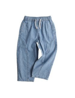 Ripstopové džíny s rovnými nohavicemi z čisté bavlny (2–8 let)