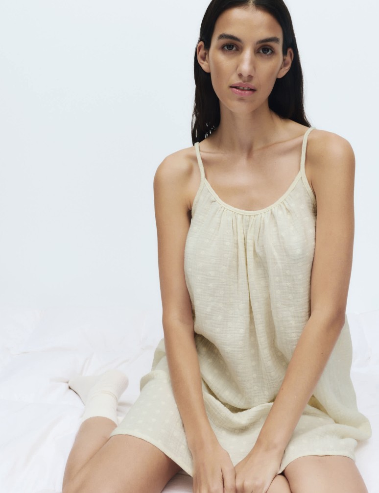 Muslin Broderie Short Chemise