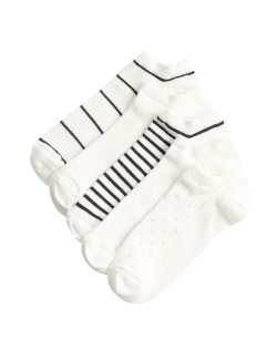 5 Pack Cotton Rich Patterned Trainer Liners™