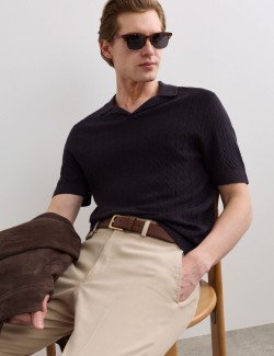 Pletená polokošile s vysokým podílem vlny merino a příměsí hedvábí