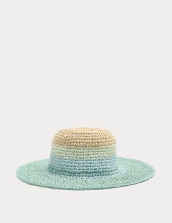 Kids' Straw Ombré Wide Brim Hat (18 Mths-13 Yrs)