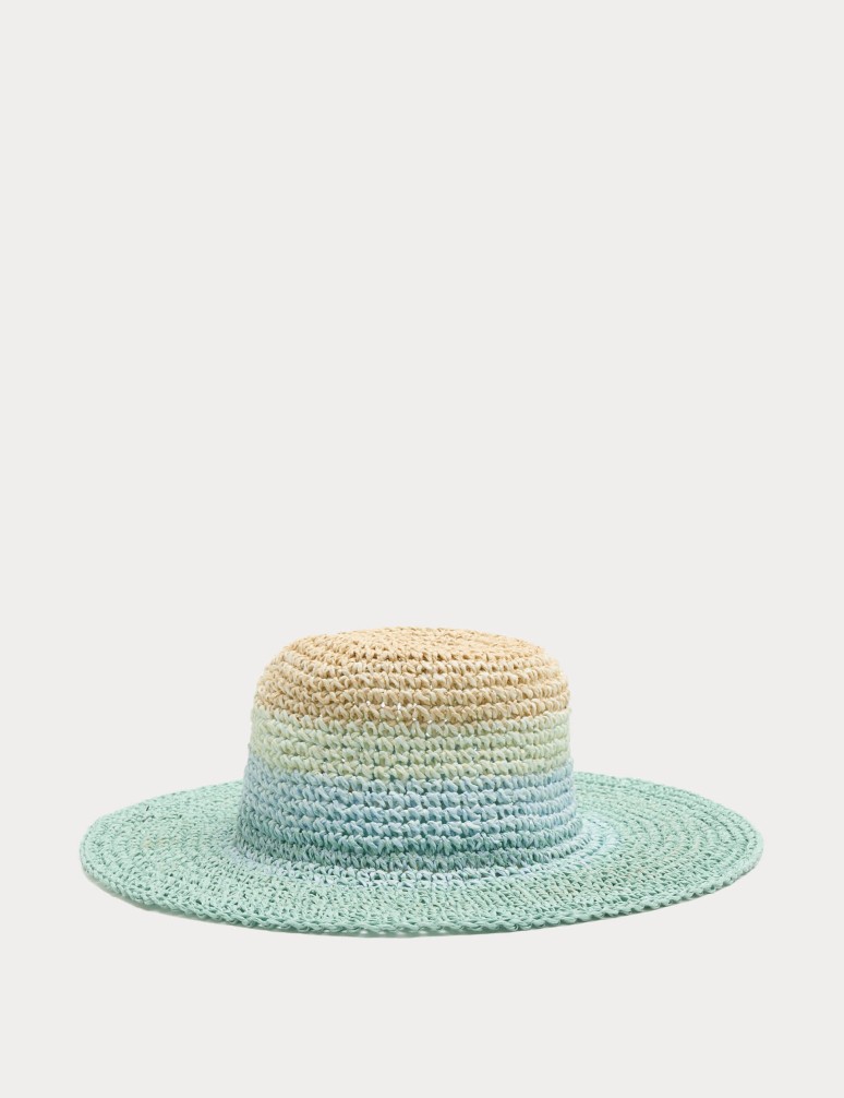 Kids' Straw Ombré Wide Brim Hat (18 Mths-13 Yrs)