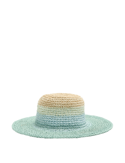Kids' Straw Ombré Wide Brim Hat (18 Mths-13 Yrs)