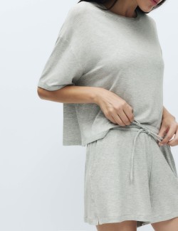 Modal Rich Ribbed Pyjama Shorts