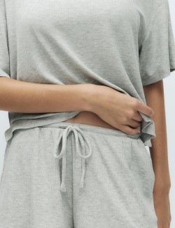 Modal Rich Ribbed Pyjama Shorts
