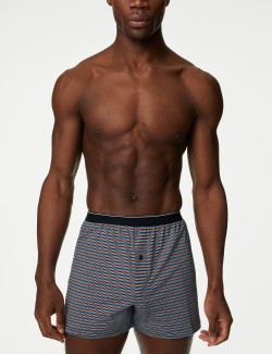 5pk Pure Cotton Cool & Fresh™ Striped Boxers