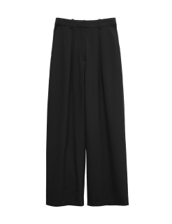 Woven Barrel Leg Trousers with Stretch