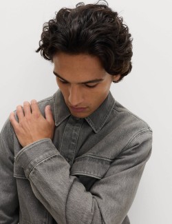 Čistě bavlněná džínová bundokošile