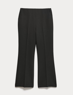 Slim Side Zip Flared Trousers