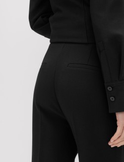 Slim Side Zip Flared Trousers