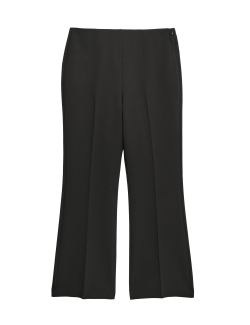 Slim Side Zip Flared Trousers
