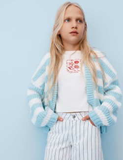 Striped Knitted Cardigan (6-16 Yrs)